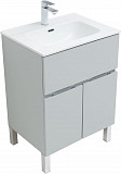 Тумба под раковину Aquanet Алвита New 60 1 ящик, 2 дверцы, серый 00277548