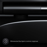 C701700MBSC Spirit V2.0 подвесной унитаз FlashClean с сиденьем микролифт, черн мат