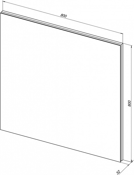 Зеркало Aquanet Гласс 80 белый LED 00274016