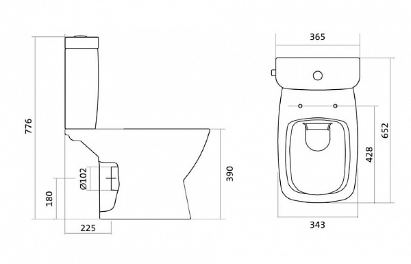 Унитаз безободковый Нео 1WH302418 Santek