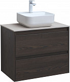 Тумба под раковину Aquanet Nova Lite 75 дуб черный (2 ящика) 00287895