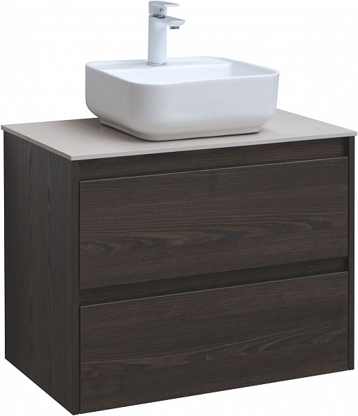 Тумба под раковину Aquanet Nova Lite 75 дуб черный (2 ящика) 00287895