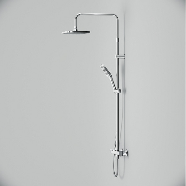 F078F400 Func, душ. система: см-ль д/душа с ТМС, душ.штанга, верхн. душ квадр., ручн.душ, хром