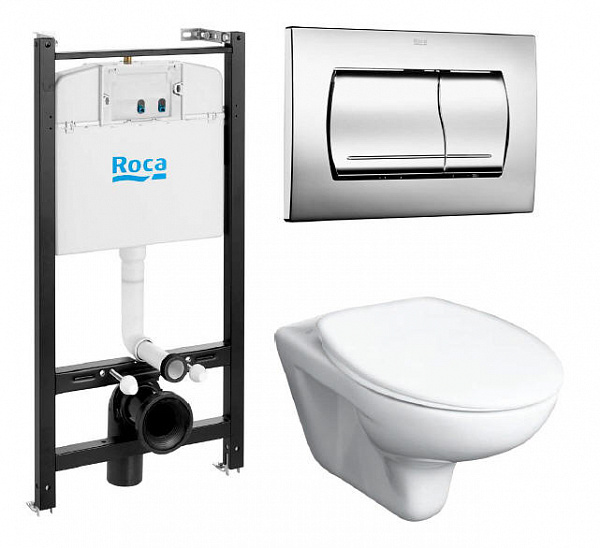 Комплект Roca Mitos L 893100020 унитаз + инсталляция + клавиша + сиденье