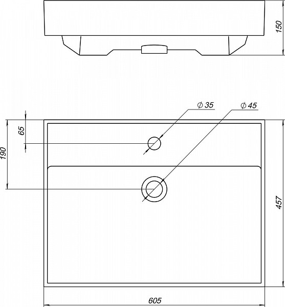 Раковина Aquanet Латина 60 00242905