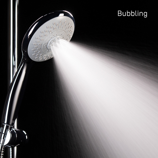 TSH0601 Душ.гарнитур(стойка 710мм,лейка 5F D125мм,шланг нерж.сталь 1,5м)