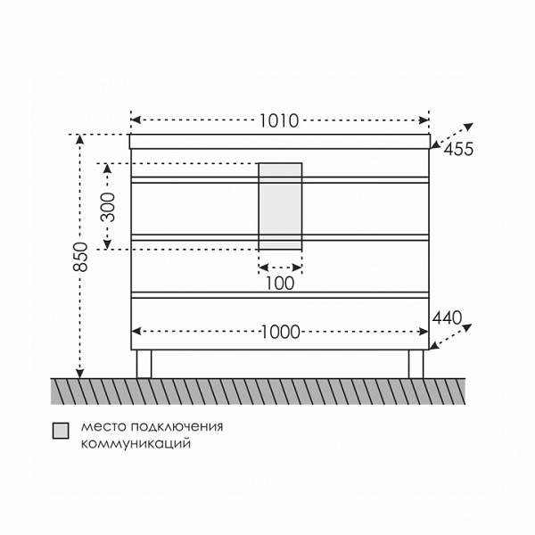 Тумба под раковину Марс 100 напольный Санта 700187