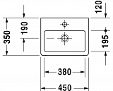 Рукомойник Duravit Vero 0704450000 45 см