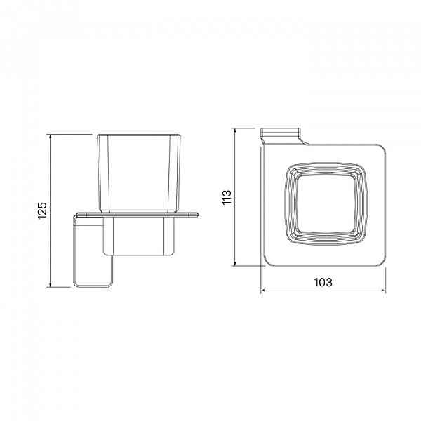Подстаканник одинарный, матовое стекло, сплав металлов, Slide, хром, IDDIS, SLISCG1i45