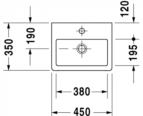 Рукомойник Duravit Vero 0704450000 45 см