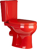Унитаз-компакт Оскольская керамика Ирида Стандарт, с горизонтальным выпуском, красный