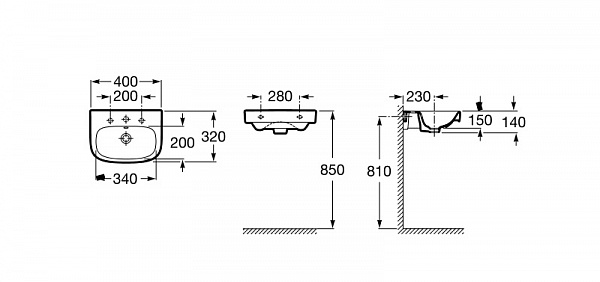 Раковина Roca Debba 40х32 327998000