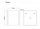 Зеркало NORMA (700*800*45) LED с механическим выключателем