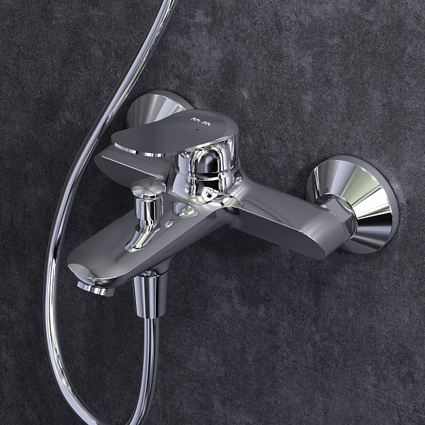 F40885C14 Sunny набор 2в1: см-ль д/ванны/душа, верхний душ d 220 мм, ручн.душ 110 мм, 1 ф-ция, душев