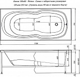 Акриловая ванна Aquanet Riviera 180x80 (с каркасом) 00231080