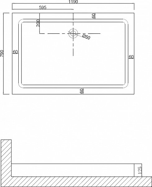 Душевой поддон Niagara Nova 120х80х13 NG- 120-80Q