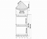 Полка металлическая тройная Wasserkraft K-1233