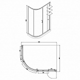 Душевое ограждение Azario VICTORIA 900х1200х1900 L, без поддона, 8 мм