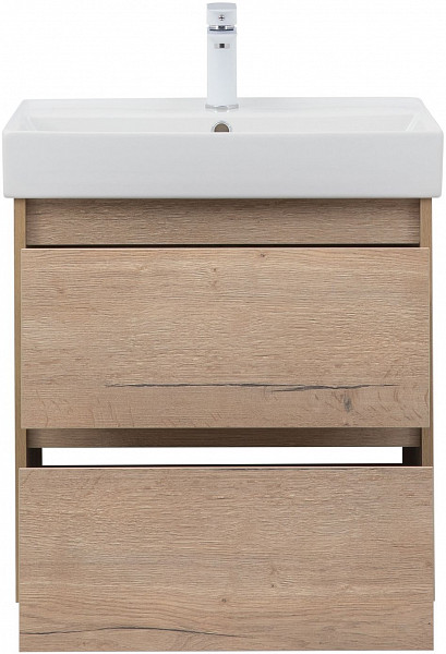 Тумба под раковину Aquanet Nova Lite 60 дуб крафт (2 ящика) 00287901