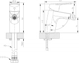 Смеситель для биде Bravat Line F35299C-1