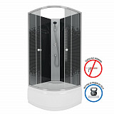 Душ.каб. NG-7508-14BK (900х900х1950) высокий поддон(40см) стекло ТОНИРОВАННОЕ 4 места