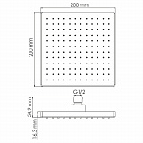Верхняя душевая насадка Wassercraft A140