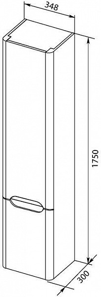 Пенал Aquanet София 35 L белый глянец 00207046