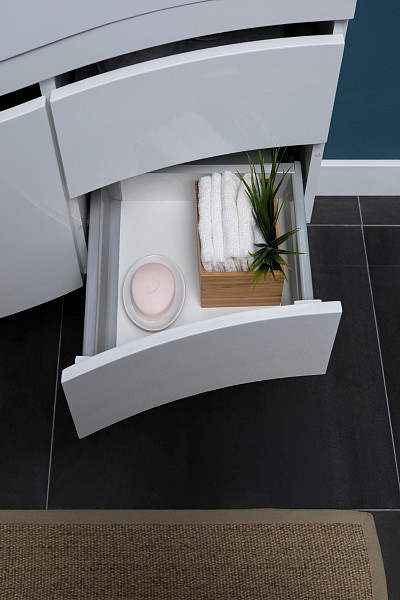 Тумба с раковиной Aquanet Опера 115 L белый (2 дверцы 2 ящика) 00212990