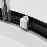 W88E-205-080BT64 X-Joy Twin Slide,  Душевое ограждение c поддоном, 80x80, профиль черный
