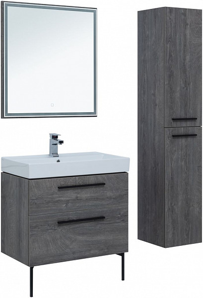 Тумба под раковину Aquanet Nova 75 дуб рошелье (2 ящика) 00242260