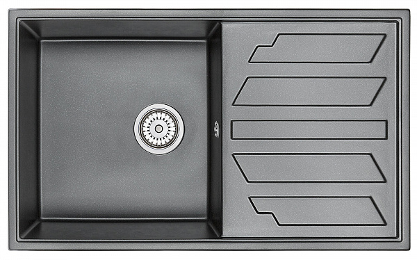 Мойка кухонная Granula прямоугольная кварц 8601, ШВАРЦ