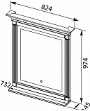 Зеркало Aquanet Селена 90 белый/серебро 00201646