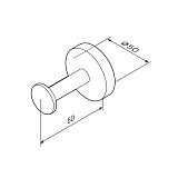 A50A35822 Inspire V2.0, Крючок для халата, черный, шт
