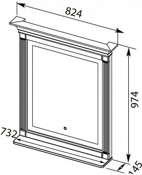 Зеркало Aquanet Селена 90 белый/серебро 00201646