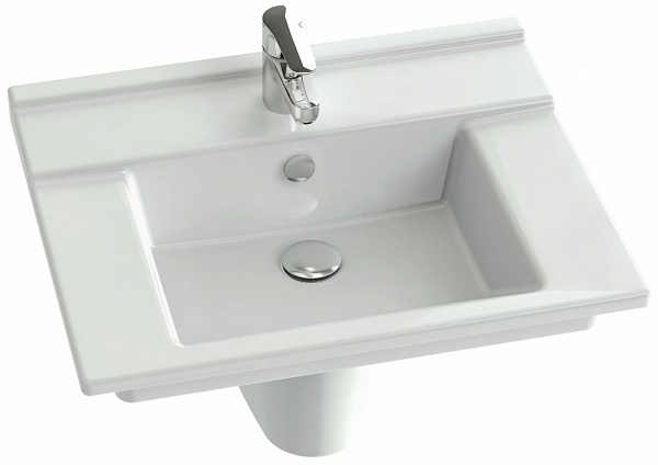 Подвесная раковина-столешница Jacob Delafon Struktura 60х48 см EXI112-00