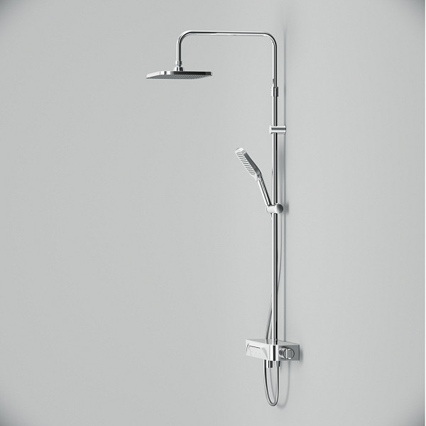F078F300 Func, душ.сис-ма: см-ль-полка д/ванны/душа с ТМС, душ.штанга, верхн. душ квадр., ручн.душ,