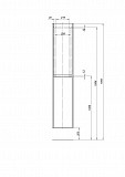 Шкаф-пенал для ванной Aquanet Nova Lite 35 дуб рошелье 00242265
