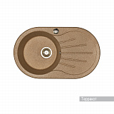 Мойка для кухни Aquaton Паола круглая с крылом терракотовая 1A714032PA270