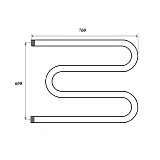 Полотенцесушитель водяной Point PN37667 600x700 М-образный (1"), хром