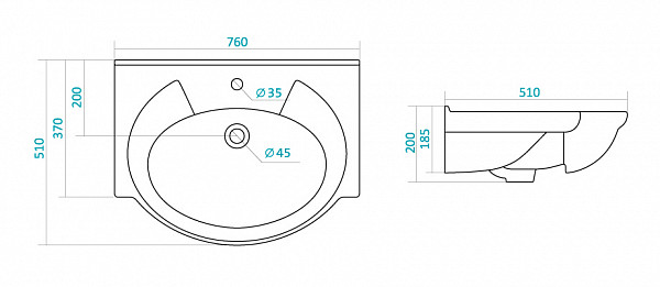 Тумба "Кармела 75", ольха белая, Байкал 75