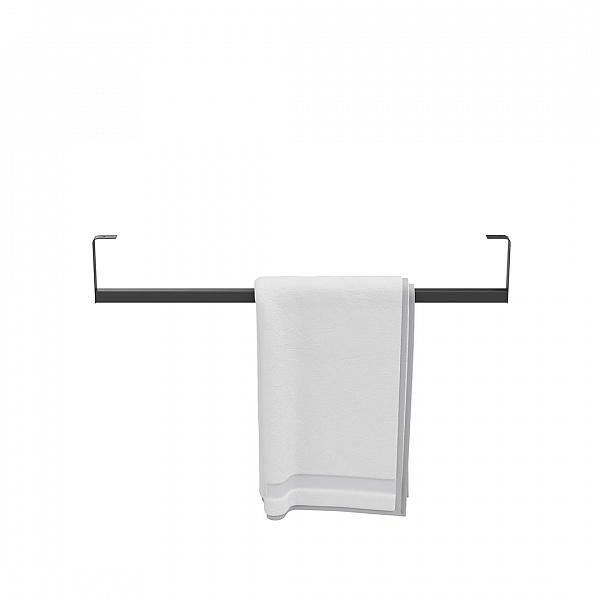 Держатель для полотенец Kerama Marazzi к раковинам LOGICA 70 с крепежом, черный матовый