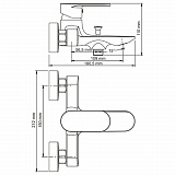 Смеситель для ванны с коротким изливом Wasserkraft Elbe 7401