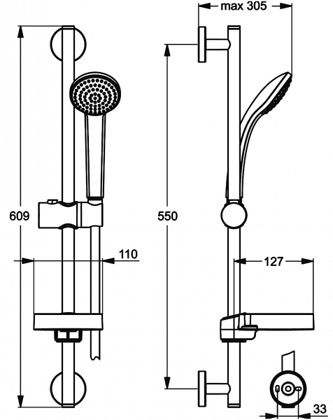 Душевой гарнитур Ideal Standard IdealRain B9501AA