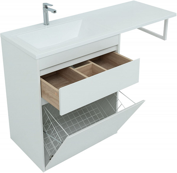 Тумба под раковину Aquanet Токио 68 белый (напольная, 1 ящик) 00239291