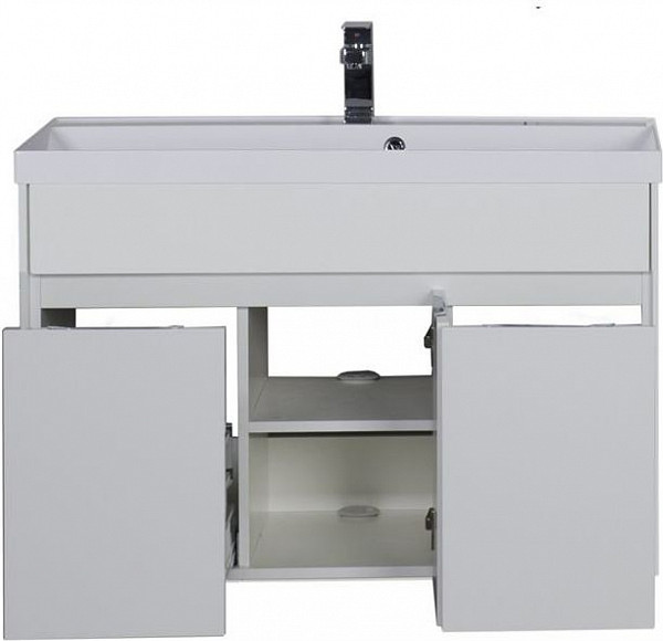 Тумба с раковиной Aquanet Латина 100 белый 00212837