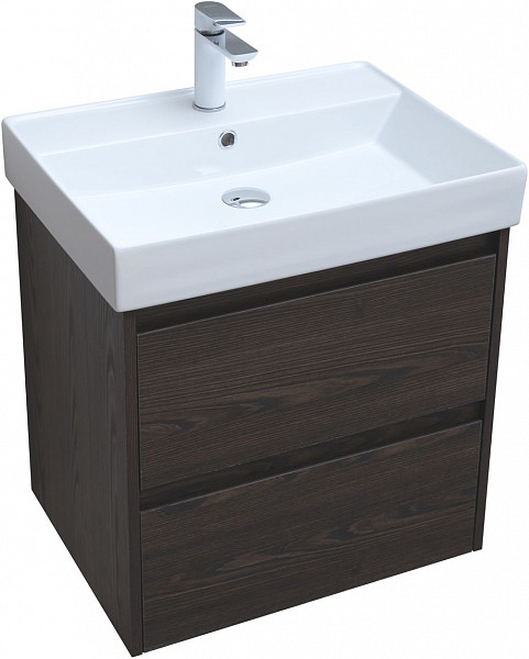 Тумба под раковину Aquanet Nova Lite 60 дуб черный (2 ящика) 00287894