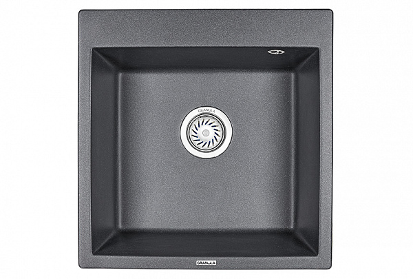 Мойка кухонная Granula квадратная кварц 5102, ШВАРЦ