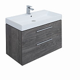 Тумба под раковину Aquanet Nova 85 (Slim Synergy) дуб рошелье, 2 ящика 00249921