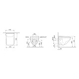 CCC50A1700SC Inspire V2.0 подвесной унитаз с интегрированным электронным биде TouchReel