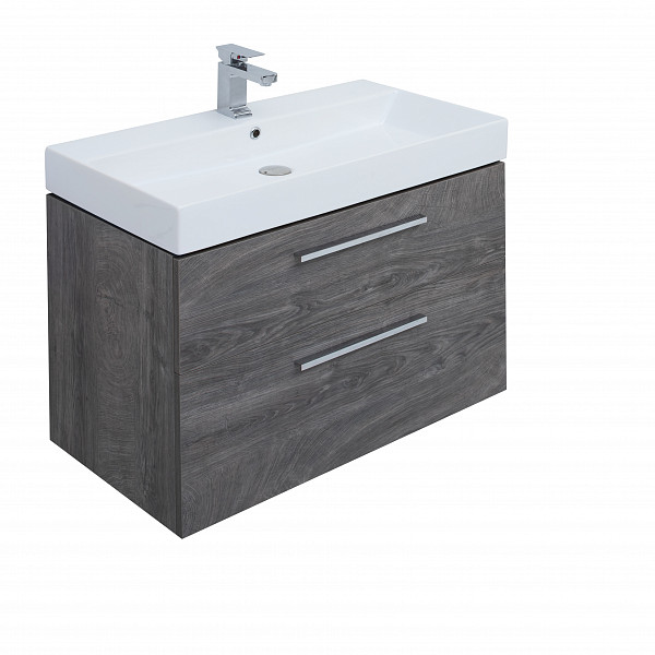 Тумба под раковину Aquanet Nova 85 (Slim Synergy) дуб рошелье, 2 ящика 00249921